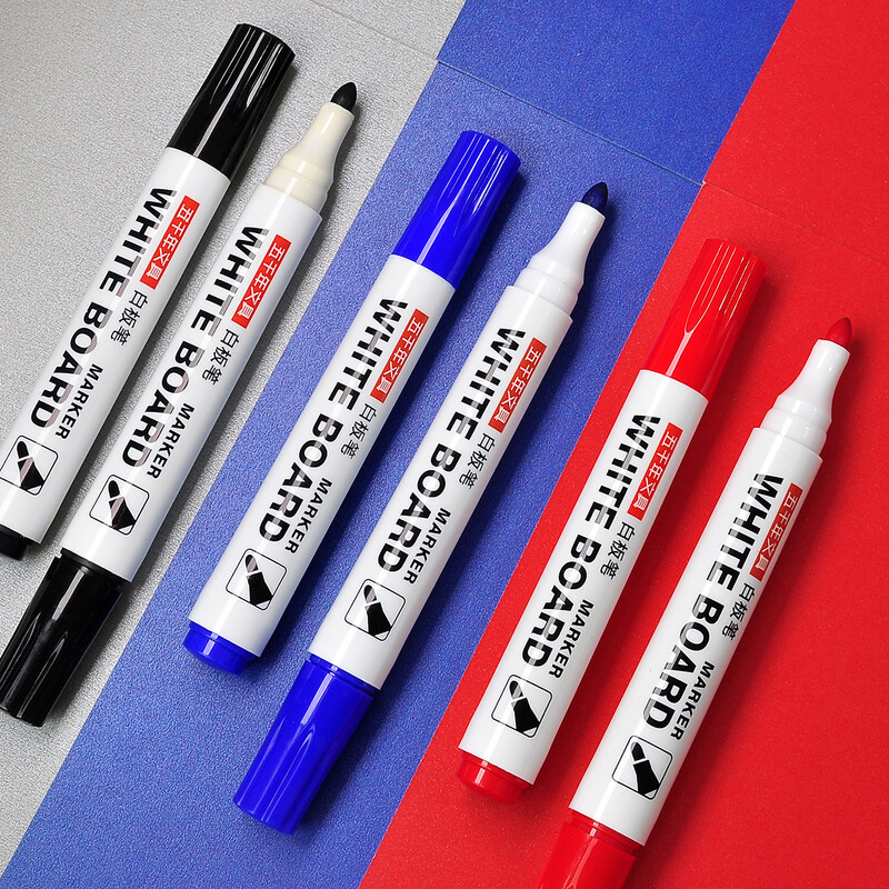 3/6 komada olovke za bijelu ploču, olovke za ploču, finog pera, crne, plave, crvene uredske olovke s izbrisivošću, pribora za markere za školu