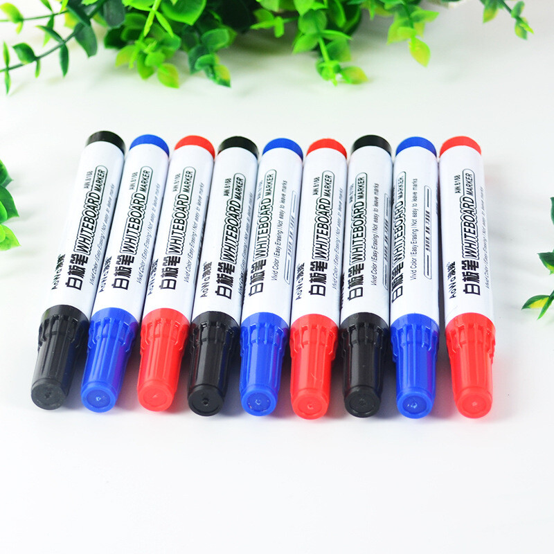 10 vnt/stal. Spalvingas lentos žymeklis juodas baltas lentos žymekliai mokykliniai reikmenys Vaikų piešimo rašiklis Escola biuro reikmenys