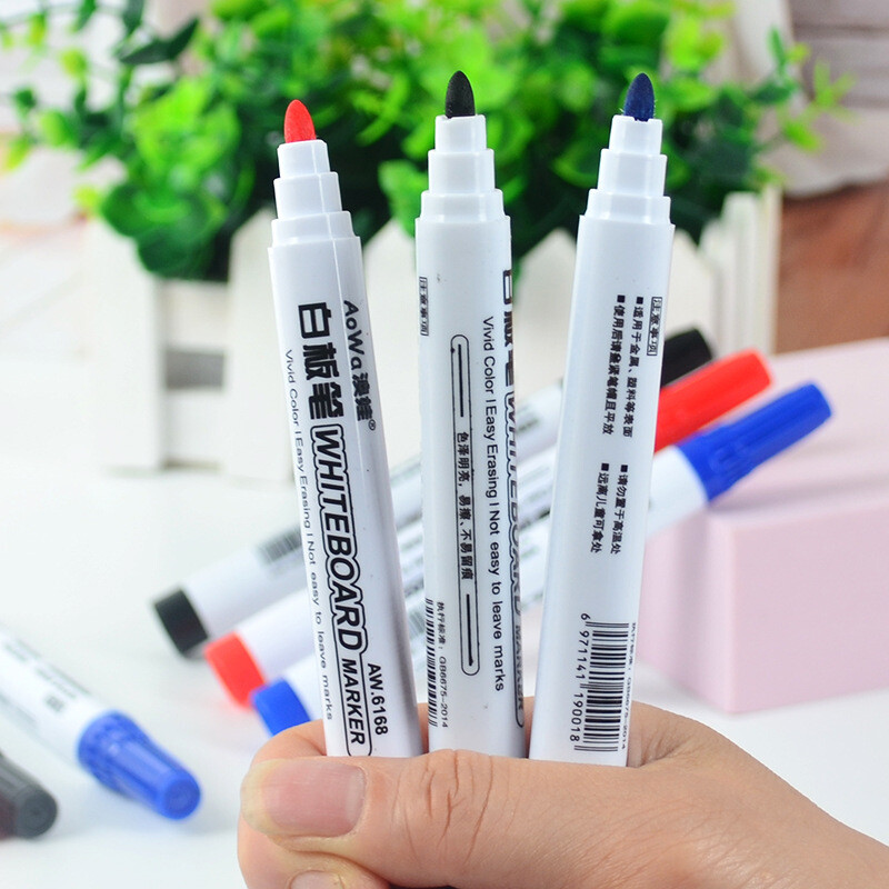 10 vnt/stal. Spalvingas lentos žymeklis juodas baltas lentos žymekliai mokykliniai reikmenys Vaikų piešimo rašiklis Escola biuro reikmenys