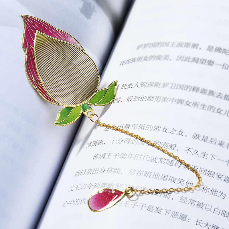 Vintage zlatne boje Maple Leaf Lotus Metalna knjižna oznaka za studentske knjige Držač za uvezivanje Razdjelnik indeksa Čitač Uredski pribor Škola