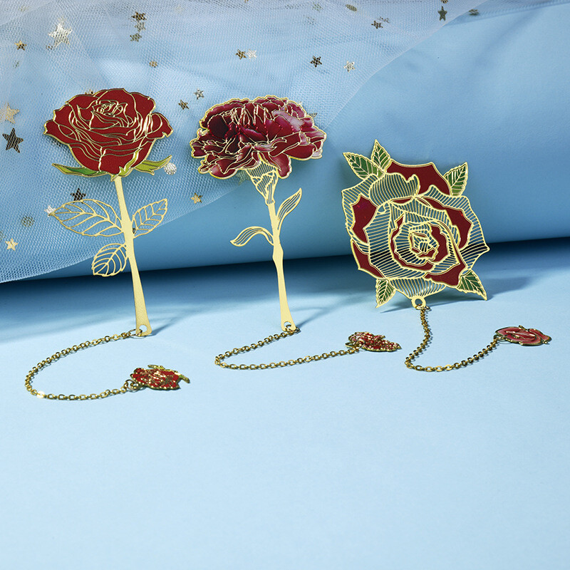 Vintage zlatne boje Maple Leaf Lotus Metalna knjižna oznaka za studentske knjige Držač za uvezivanje Razdjelnik indeksa Čitač Uredski pribor Škola