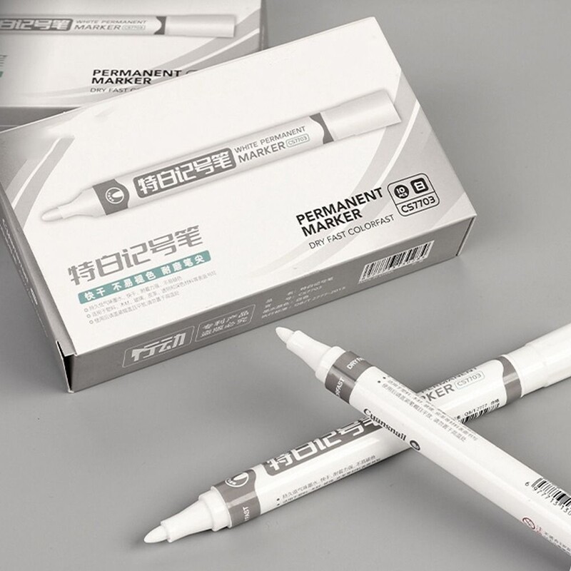 10 vnt/rinkinys Kūrybinis grafinis piešimas baltas žymeklis pieštukas Artist nuolatiniai grafiti rašikliai Greitai džiūstantys meno žymekliai