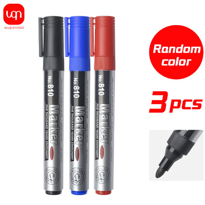 3 vnt. baltos lentos nutrinami žymekliai didelės talpos edukaciniai konferencijų žymekliai juodi, atsparūs dilimui antgalis biurui