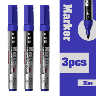 3 vnt. baltos lentos nutrinami žymekliai didelės talpos edukaciniai konferencijų žymekliai juodi, atsparūs dilimui antgalis biurui