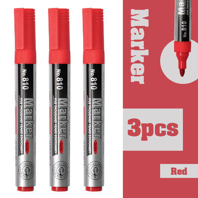 3 vnt. baltos lentos nutrinami žymekliai didelės talpos edukaciniai konferencijų žymekliai juodi, atsparūs dilimui antgalis biurui