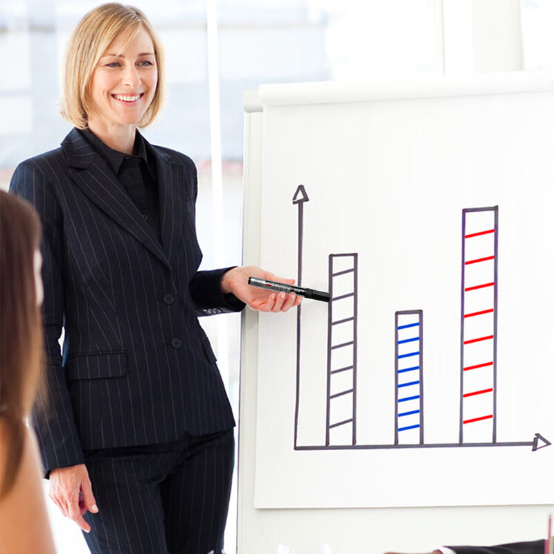 3 vnt. baltos lentos nutrinami žymekliai didelės talpos edukaciniai konferencijų žymekliai juodi, atsparūs dilimui antgalis biurui