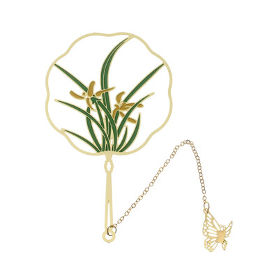 Šuplji paun Kvačica za knjige Mjedena resa Kineski dizajn Vintage Paginacija knjige Oznaka za studente Metalna oznaka za pribor za pisanje