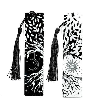 1tk/2tk Elupuu Kuu Taroelement Muster Akrüül Järjehoidjad Õpilaste õppetarbed Kirjatarbed Kingitused Dekoratsioonikingitused