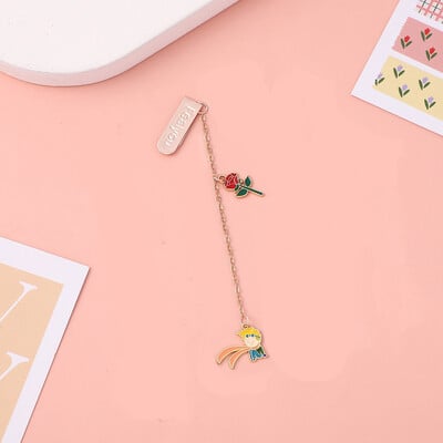 1/4 buc. Semn de carte din metal drăguț din desene animate Micul Prinț pandantiv pentru rucsac, potrivit pentru marcaje, accesorii pentru rucsac