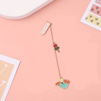 1/4 buc. Semn de carte din metal drăguț din desene animate Micul Prinț pandantiv pentru rucsac, potrivit pentru marcaje, accesorii pentru rucsac