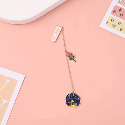 1/4 buc. Semn de carte din metal drăguț din desene animate Micul Prinț pandantiv pentru rucsac, potrivit pentru marcaje, accesorii pentru rucsac