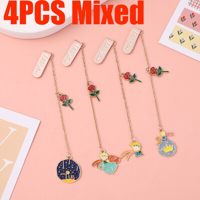 1/4 buc. Semn de carte din metal drăguț din desene animate Micul Prinț pandantiv pentru rucsac, potrivit pentru marcaje, accesorii pentru rucsac