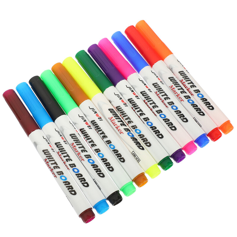 12 gab. tāfeles pildspalva Ūdens gleznošanas pildspalvas Skolas piederumi, sausās dzēšanas marķieri, dzēšami bērniem