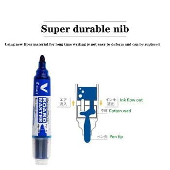 Pilot Whiteboard Marker 2,3mm Medium Bullet Erasable Refillable Liquid Ink School/Office Painting Supplies Teacher Stationery