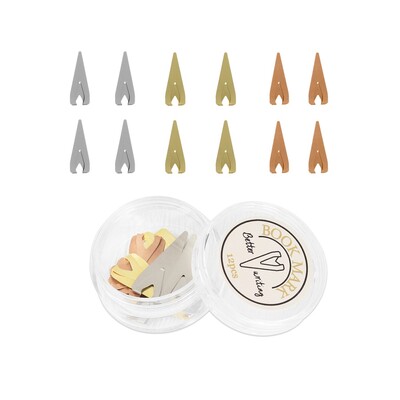 Semn de carte de poziționare gol din metal, 12 buc, aur/argint/suport pentru cărți din aur roz