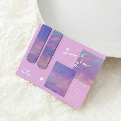2 бр./компл. Fantasy Clouds Bookmarks Kawaii Магнитни щипки за книги Предмети за четене Поставка за страници Корейски канцеларски материали Офис консумативи