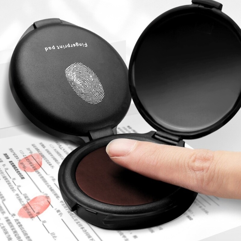 Pirštų atspaudų pagalvėlė Nykščio spaudinio antspaudo antspaudo bloknoto notaro reikmenys, skirti identifikavimo apsaugai įstatymų vykdymui