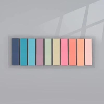 200 de coli Morandi File de index fluorescente transparente Steaguri PET Memo Notă lipicioasă pentru Marcator de pagină Autocolante pentru planificator de birou, școală