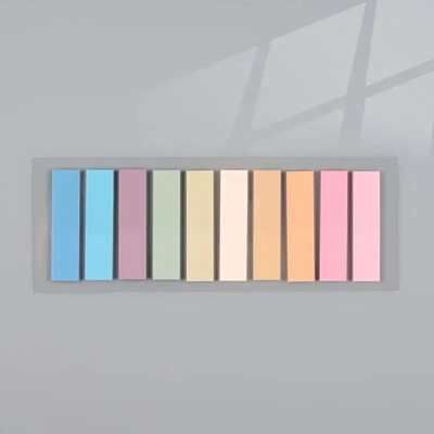 200 de coli Morandi File de index fluorescente transparente Steaguri PET Memo Notă lipicioasă pentru Marcator de pagină Autocolante pentru planificator de birou, școală