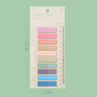 200 de coli Morandi File de index fluorescente transparente Steaguri PET Memo Notă lipicioasă pentru Marcator de pagină Autocolante pentru planificator de birou, școală