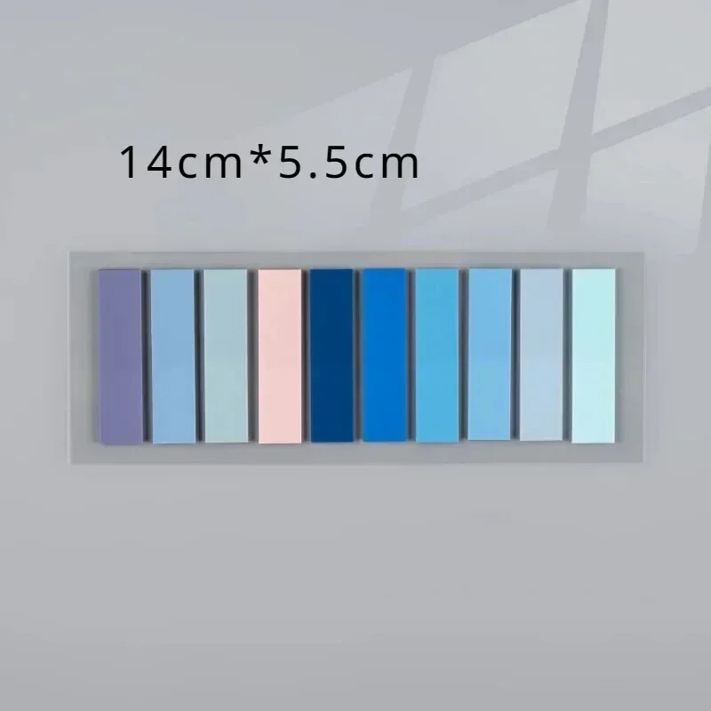 200 de coli Morandi File de index fluorescente transparente Steaguri PET Memo Notă lipicioasă pentru Marcator de pagină Autocolante pentru planificator de birou, școală