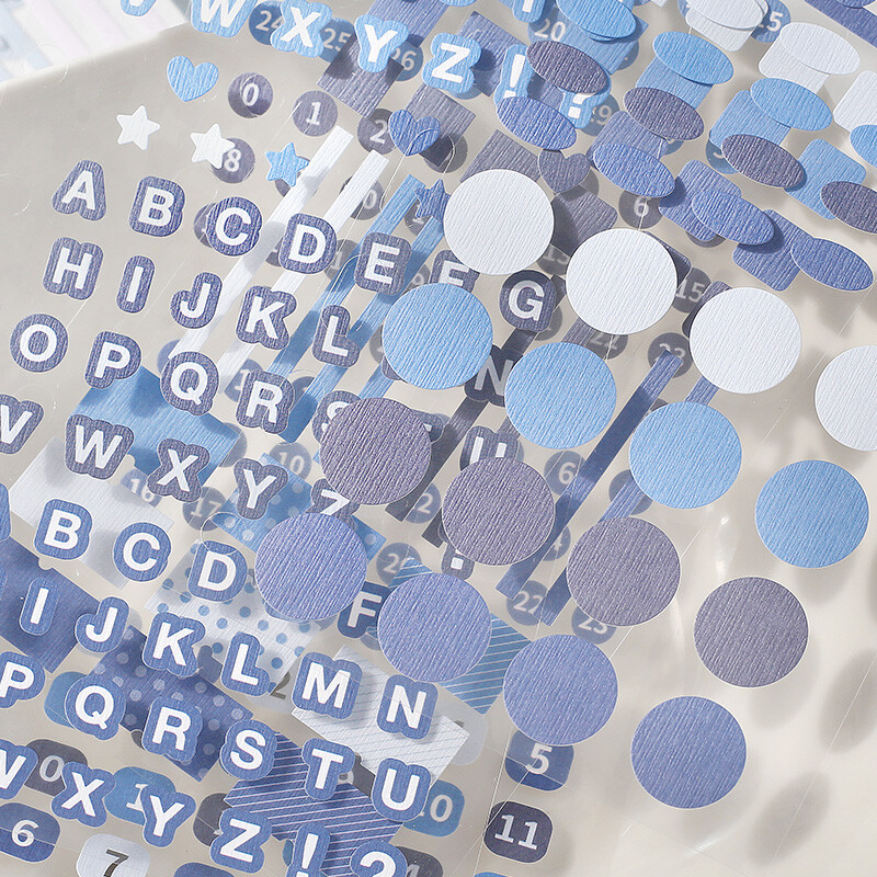 Härra paber 6Style 12tk/kott Tavalised tähestiku kleebiste komplekt DIY telefoniümbrisele sülearvuti kalender Klaviatuur märkmete plaanija