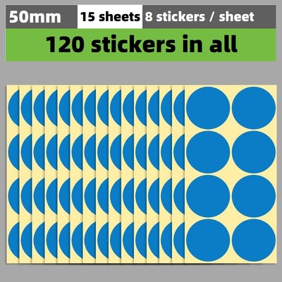 50 mm / 5 cm apvalios dėmės apskritimai sandarinimo lipdukai popierinės etiketės spalvoti taškiniai lipdukai lipni pakuotės etikečių dekoravimas
