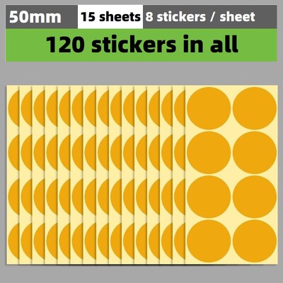 50 mm / 5 cm apvalios dėmės apskritimai sandarinimo lipdukai popierinės etiketės spalvoti taškiniai lipdukai lipni pakuotės etikečių dekoravimas