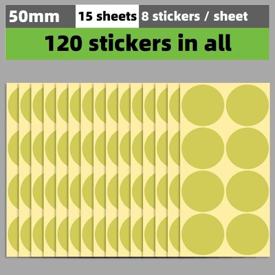 50 mm / 5 cm apvalios dėmės apskritimai sandarinimo lipdukai popierinės etiketės spalvoti taškiniai lipdukai lipni pakuotės etikečių dekoravimas