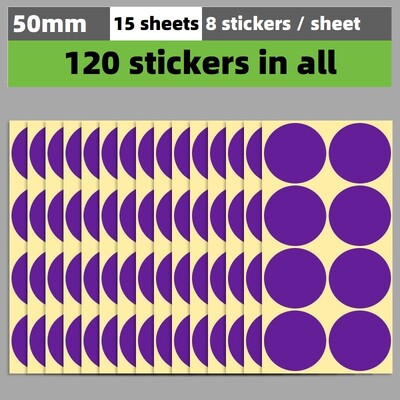 50 mm / 5 cm apvalios dėmės apskritimai sandarinimo lipdukai popierinės etiketės spalvoti taškiniai lipdukai lipni pakuotės etikečių dekoravimas