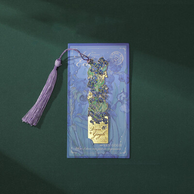 Nauja estetinė tapyba Žymeklių skaitymo žymeklis, skirtas knygų metalui Retro Garsus aliejinis paveikslas Žymė su kutu knygos segtukas Dovana