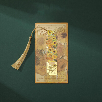 Nauja estetinė tapyba Žymeklių skaitymo žymeklis, skirtas knygų metalui Retro Garsus aliejinis paveikslas Žymė su kutu knygos segtukas Dovana