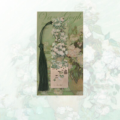 Nauja estetinė tapyba Žymeklių skaitymo žymeklis, skirtas knygų metalui Retro Garsus aliejinis paveikslas Žymė su kutu knygos segtukas Dovana