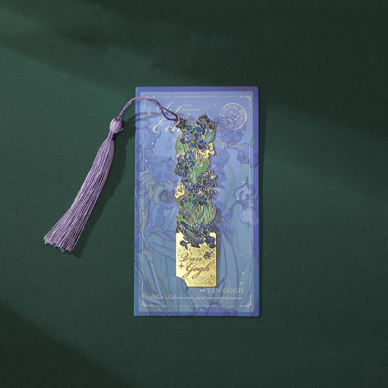 Nauja estetinė tapyba Žymeklių skaitymo žymeklis, skirtas knygų metalui Retro Garsus aliejinis paveikslas Žymė su kutu knygos segtukas Dovana