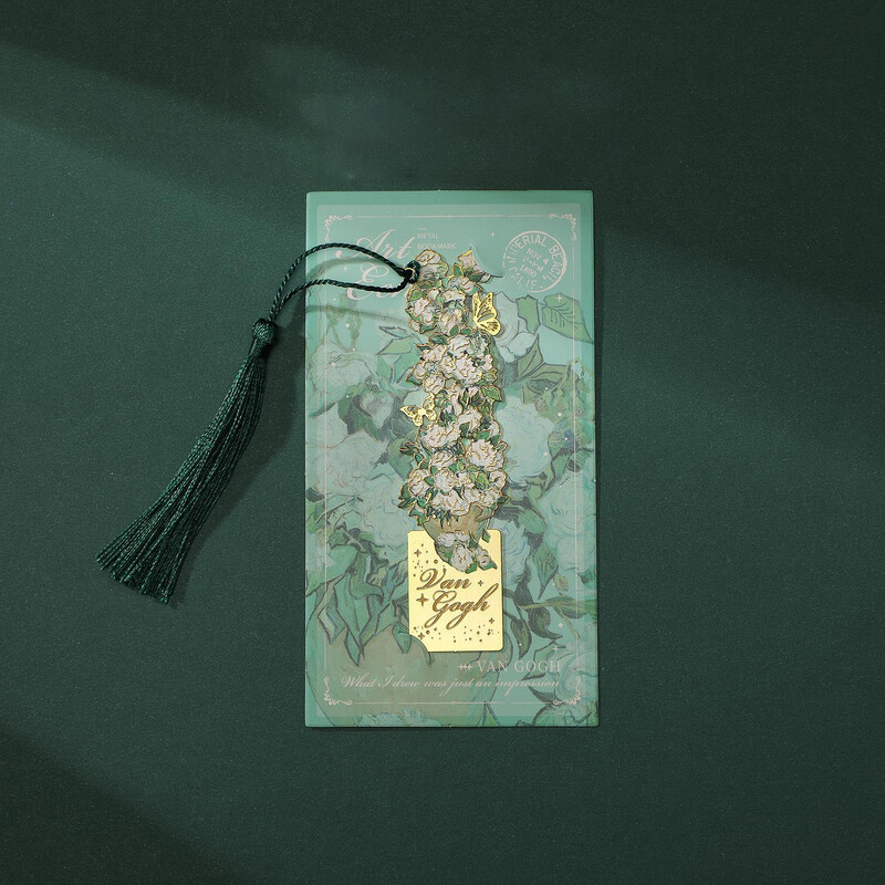 Nauja estetinė tapyba Žymeklių skaitymo žymeklis, skirtas knygų metalui Retro Garsus aliejinis paveikslas Žymė su kutu knygos segtukas Dovana