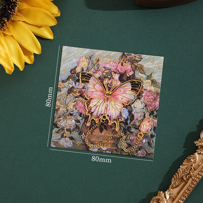 Semn de carte pentru pictură în ulei din seria Fluture, Fluture extraterestru retro, Semn de carte pentru citire pentru elevi, Clip Furnizori de birouri școlare