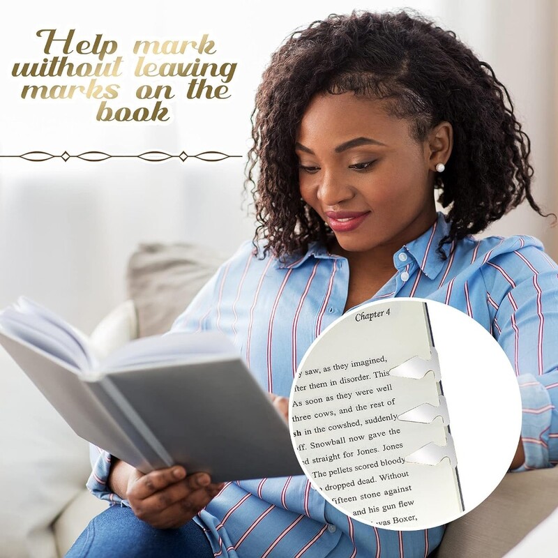 Pakuotėje 50 knygų linijos žymekliai mišrūs metalai Žymekliai Knygų puslapių žymekliai Rodyklė Žymės Sidabrinis knygų žymeklis skaitymui