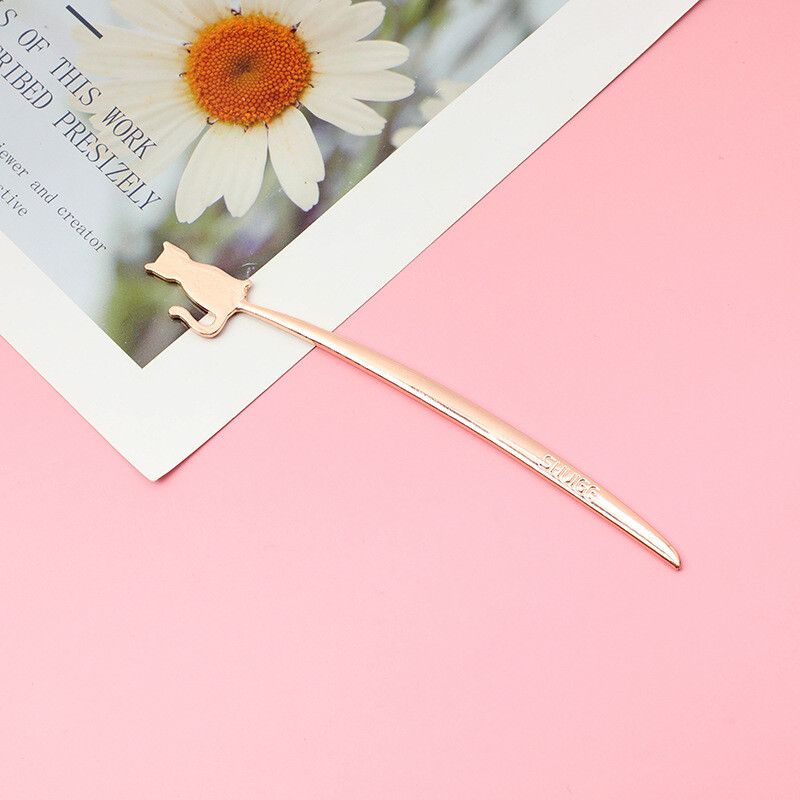 Нова отметка, метална сплав във формата на котка, птица, Щипка за книга Ученически канцеларски декор Декорация на страници Маркировка Помощник за четене Подарък за училищен офис