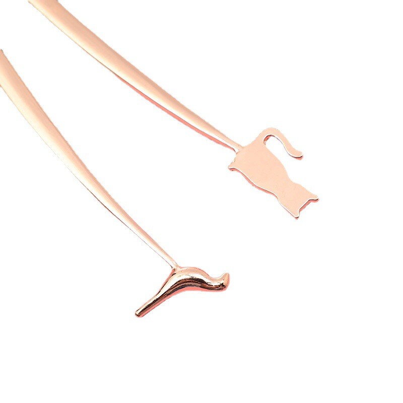 Нова отметка, метална сплав във формата на котка, птица, Щипка за книга Ученически канцеларски декор Декорация на страници Маркировка Помощник за четене Подарък за училищен офис