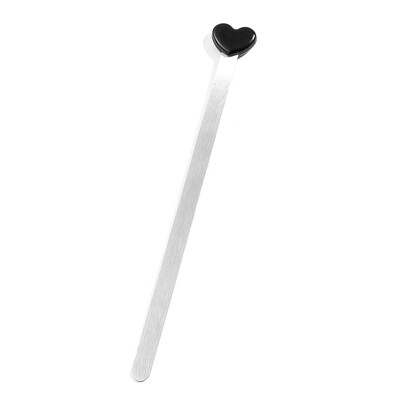 Semn de carte din oțel inoxidabil cu inimă Lecturi rafinate Semn de pagină Articole de papetărie pentru bărbați, femei, literatură simplă, semne de carte, cadouri