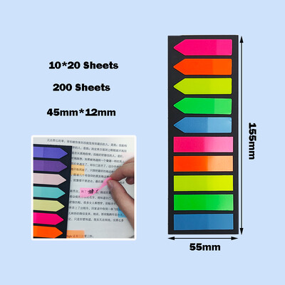 KindFuny 200pcs Transparent Sticky Notes Tab Self-Adhesive Posted It Clear канцелярия Annotation Books Page Marker Канцеларски материали