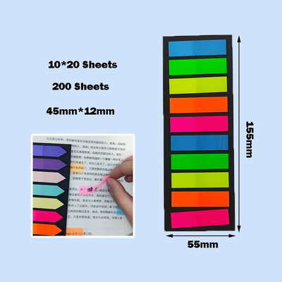 KindFuny 200pcs Transparent Sticky Notes Tab Self-Adhesive Posted It Clear канцелярия Annotation Books Page Marker Канцеларски материали