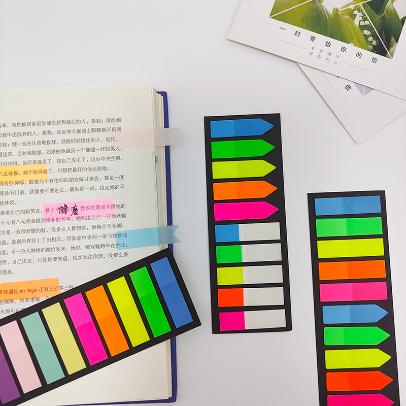 KindFuny 200pcs Transparent Sticky Notes Tab Self-Adhesive Posted It Clear канцелярия Annotation Books Page Marker Канцеларски материали