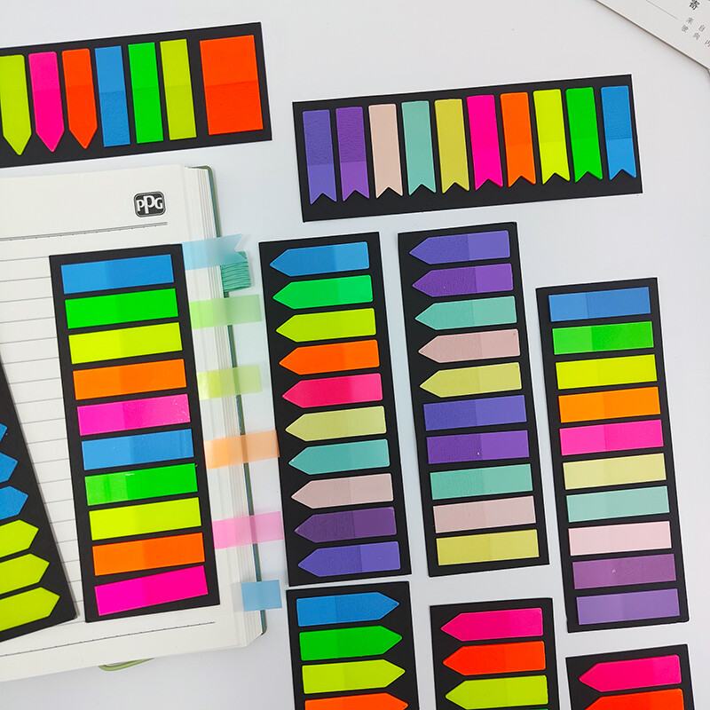 KindFuny 200pcs Transparent Sticky Notes Tab Self-Adhesive Posted It Clear канцелярия Annotation Books Page Marker Канцеларски материали