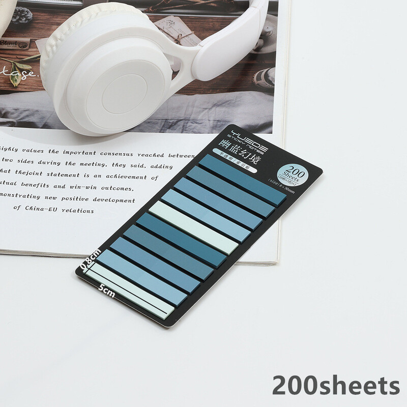 KindFuny 200 lehte vikerkaarevärviline registrimärkmeleht Kleepuvad märkmed Paberkleebis Märkmik Järjehoidja Koolitarbed