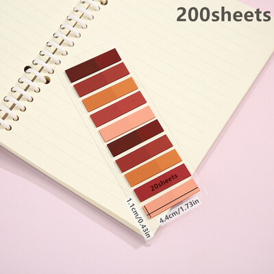 200 lapų permatomas bloknotas Lipnūs užrašai Rodyklės skirtukai Knygų žymės Kawaii estetinės raštinės reikmenų biuro mokykla