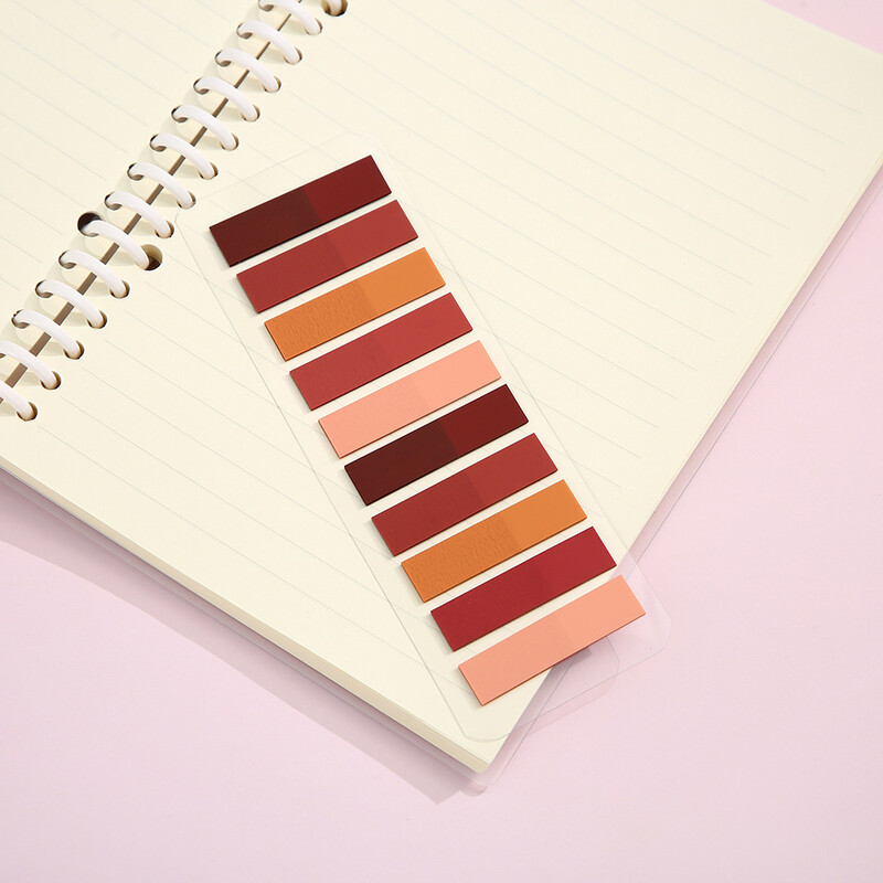 200 lapų permatomas bloknotas Lipnūs užrašai Rodyklės skirtukai Knygų žymės Kawaii estetinės raštinės reikmenų biuro mokykla