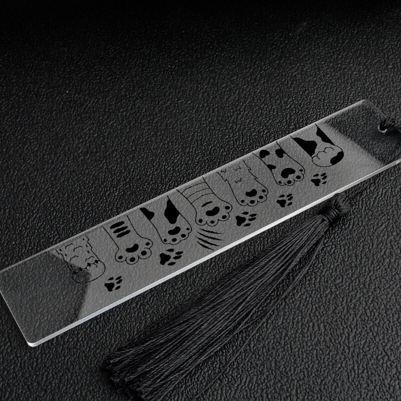 Semn de carte acrilic cu gheare de pisică creativ Suport pentru carte Clip de carte Marcator pentru pagină inspirat Mulțumiri profesorului Cadou Accesorii pentru cărți