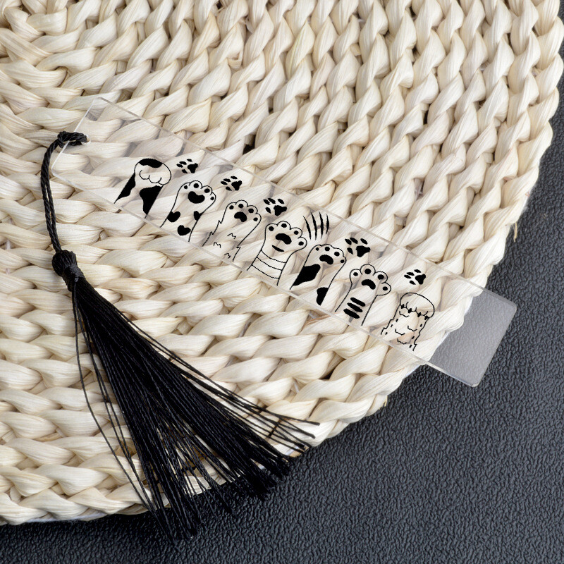 Semn de carte acrilic cu gheare de pisică creativ Suport pentru carte Clip de carte Marcator pentru pagină inspirat Mulțumiri profesorului Cadou Accesorii pentru cărți