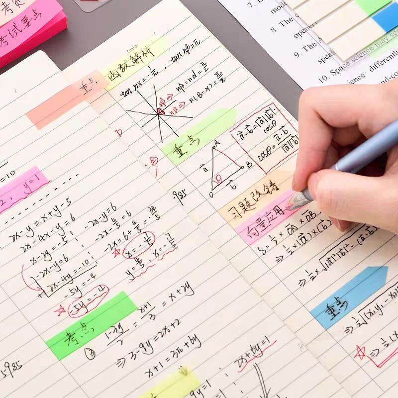 Culoarea bomboanelor Note lipicioase transparente Bloc-notes Bloc-note Index File autoadezive Autocolant Papetarie Rechizite de birou scolara